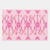 Feuille De Papier Cadeau Cancer du sein Ruban rose (Devant)