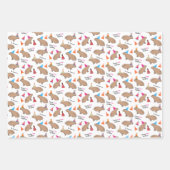 Feuille De Papier Cadeau Capybara Personalized Kids Birthday White (Devant)