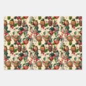 Feuille De Papier Cadeau Caractères de Noël lunaires (Devant 3)