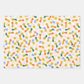 Feuille De Papier Cadeau Caractères Noisette de Noël Étoiles (Devant 3)