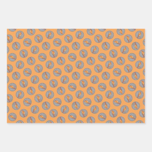 Feuille De Papier Cadeau Cardinal Winter Branche Peinture Oiseau original (Devant 3)