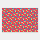 Feuille De Papier Cadeau Cardinaux sur la clôture dans la peinture d'hiver  (Devant 2)