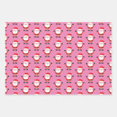 Feuille De Papier Cadeau Caricature de Noël du Père Noël (Devant 3)