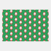 Feuille De Papier Cadeau Caricature de Noël du Père Noël (Devant 2)