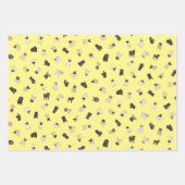 Feuille De Papier Cadeau Carlin Confetti - jaune, violet, vert (Devant)