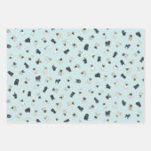 Feuille De Papier Cadeau Carlin Confetti - rose, bleu, aqua menthe (Devant 2)