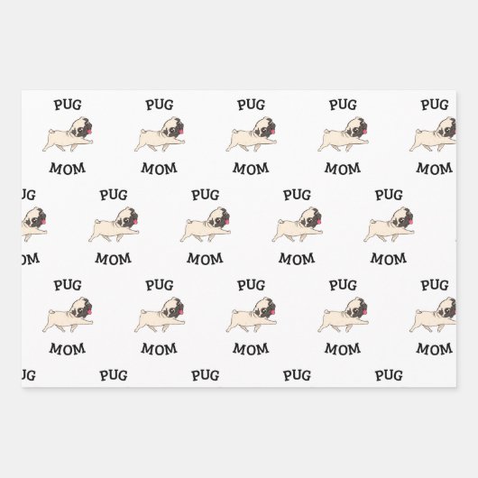 Feuille De Papier Cadeau Carlin maman (Devant)