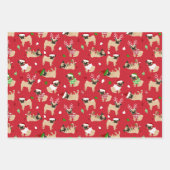 Feuille De Papier Cadeau Carlins de Noël (Devant 2)