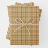 Feuille De Papier Cadeau Carmel Burgundy Plaid Classic Pattern (En situation)