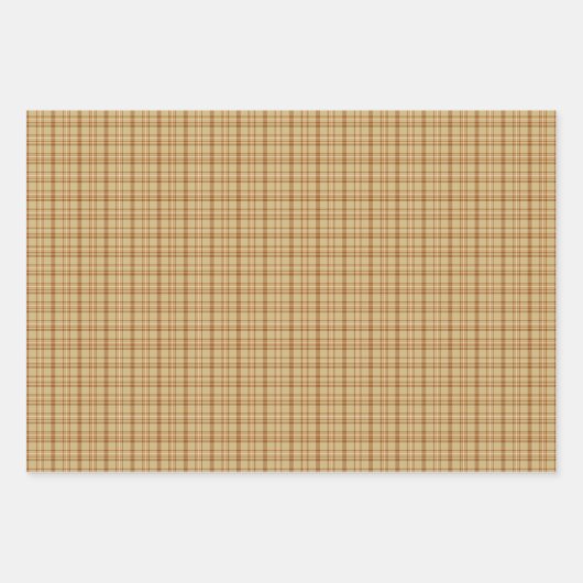 Feuille De Papier Cadeau Carmel Burgundy Plaid Classic Pattern (Devant)