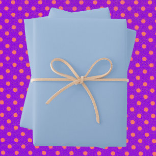 Feuille De Papier Cadeau Carolina bleu couleur solide