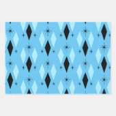 Feuille De Papier Cadeau Carreau moderne du milieu du siècle Débute trois c (Devant 2)