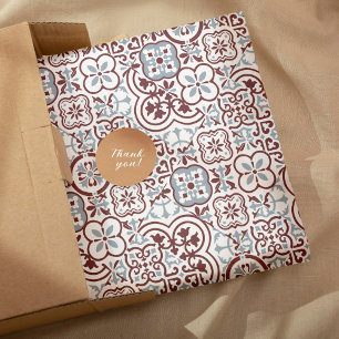 Feuille De Papier Cadeau Carreaux de style marocain méditerranéen