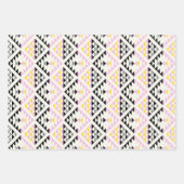 Feuille De Papier Cadeau Carreaux géométriques modernes Triangle Motif rose (Devant 2)