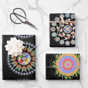 Feuille De Papier Cadeau Carreaux Mah Jongg