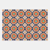 Feuille De Papier Cadeau Carreaux marocains (Devant)