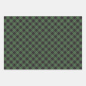 Feuille De Papier Cadeau Carreaux Vichy Buffalo Vert (Devant 3)