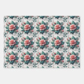 Feuille De Papier Cadeau Carrelage floral complexe mosaïque (Devant)
