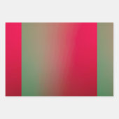 Feuille De Papier Cadeau carrés de dégradé rouge et vert (Devant 2)