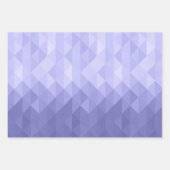 Feuille De Papier Cadeau Carrés géométriques violets (Devant)