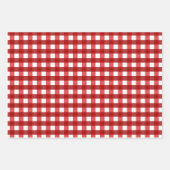 Feuille De Papier Cadeau Carrés Rouge Et Vert (Devant 2)