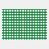 Feuille De Papier Cadeau Carrés rouges et verts (Devant 3)