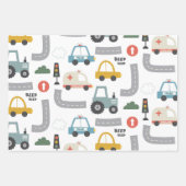Feuille De Papier Cadeau Cars Pattern kids (Devant)