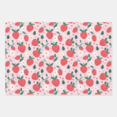 Feuille De Papier Cadeau Cartable Scissors Fraise (Devant 2)