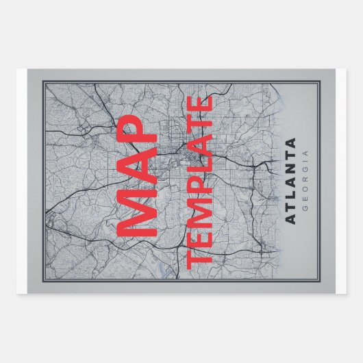 Feuille De Papier Cadeau Carte Cape Cod (Devant 2)