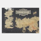 Feuille De Papier Cadeau Carte de Westeros (Devant 2)