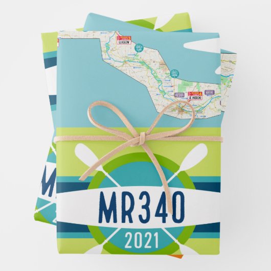 Feuille De Papier Cadeau carte m340 avec points de contrôle 2021 paddlestop (En situation)