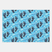 Feuille De Papier Cadeau Carte magnétique d'impression de pied Yeti (Devant 3)