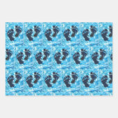 Feuille De Papier Cadeau Carte magnétique d'impression de pied Yeti (Devant 2)