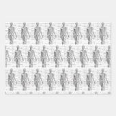 Feuille De Papier Cadeau Carte médicale d'anatomy (Devant 3)