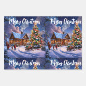 Feuille De Papier Cadeau Carte postale de Noël (Devant)