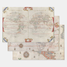 Carte vintage Antique Afrique Mondiale Sicile