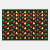 Feuille De Papier Cadeau Cartes de jeu Jaune Jaune Vert Simple (Devant)