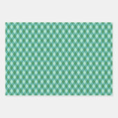 Feuille De Papier Cadeau Carton de Noël Rétro - Vert & Turquoise (Devant 2)