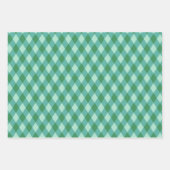 Feuille De Papier Cadeau Carton de Noël Rétro - Vert & Turquoise (Devant 3)