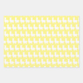 Feuille De Papier Cadeau Carton mignon Llama jaune et vert (Devant 3)