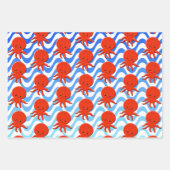 Feuille De Papier Cadeau Cartoon bleu épaisse (Devant 2)