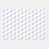 Feuille De Papier Cadeau Cartoon bleu poodé Posh Paws Noël  (Devant 2)