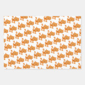 Feuille De Papier Cadeau Cartoon de chat Ginger Cute & Enfants À petits poi (Devant)