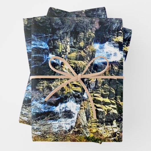 FEUILLE DE PAPIER CADEAU CASCADE (En situation)