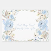 Feuille De Papier Cadeau Cascade bleue Fleurs Cadre personnalisé (Devant)