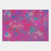 Feuille De Papier Cadeau Cascade de Motif de conception abstraite couleur (Devant 3)