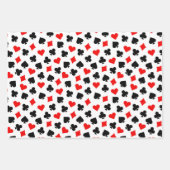 Feuille De Papier Cadeau Casino noir rouge et blanc (Devant)