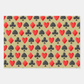 Feuille De Papier Cadeau Casino Red, Black et Gold Card Costume Jeu (Devant 2)