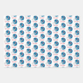 Feuille De Papier Cadeau Casque Ole Miss Football | Bleu clair (Devant 2)