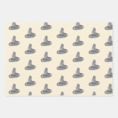 Feuille De Papier Cadeau  Casquette de sorcière Doodle Motif d'Halloween   (Devant)